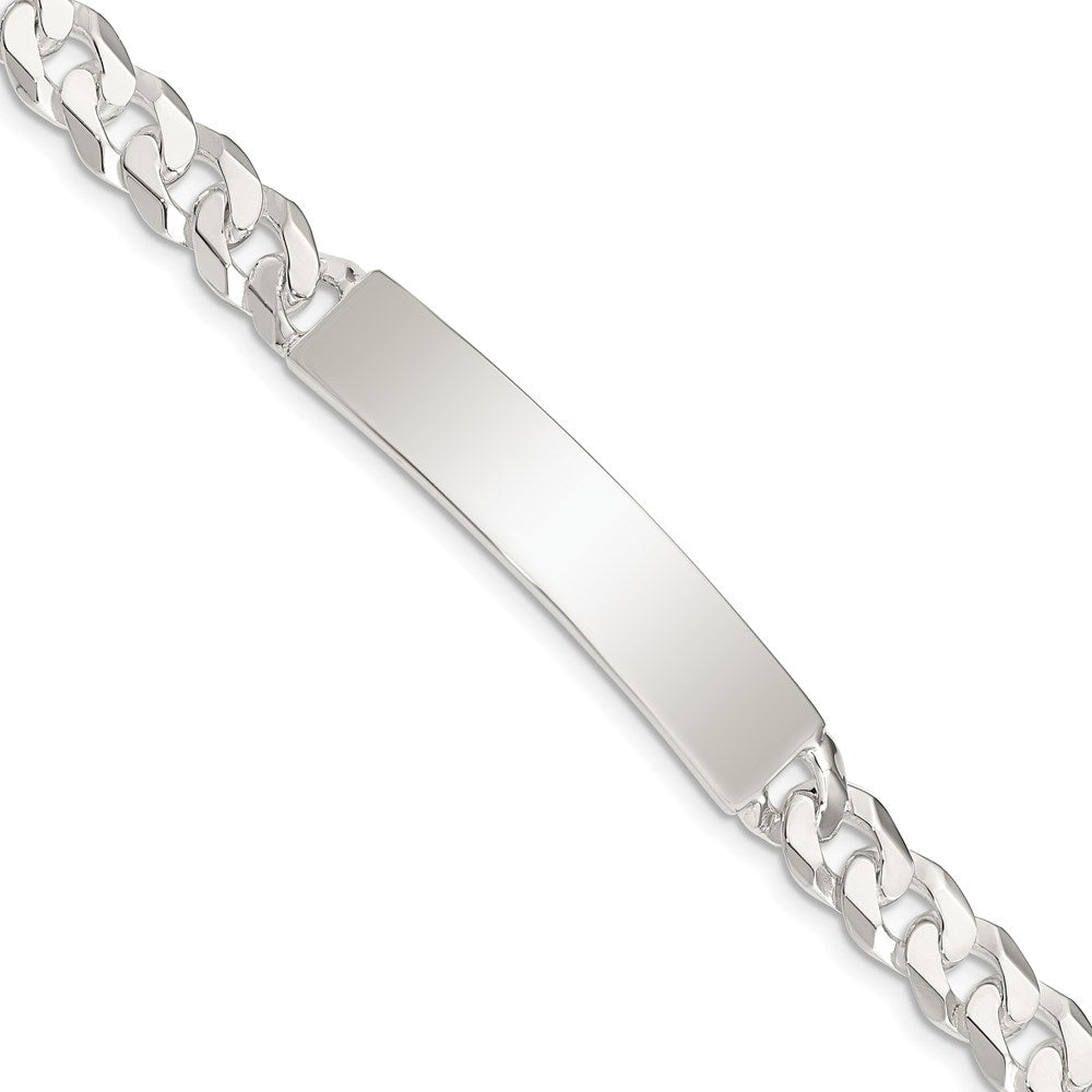 Sterling Silver Curb Link ID Bracelet 8.5 inches