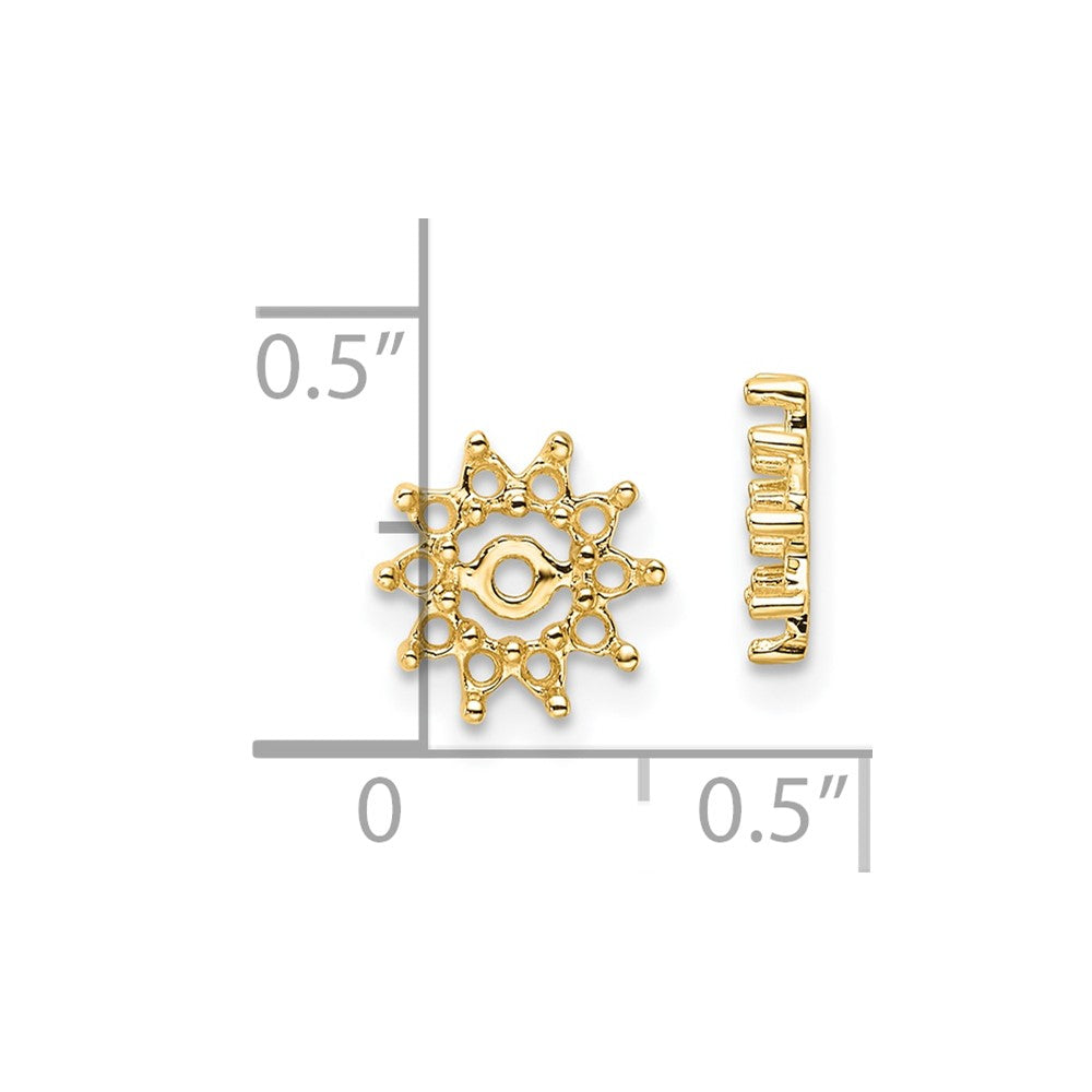 14k Fancy Diamond Earrings Jacket Mountings