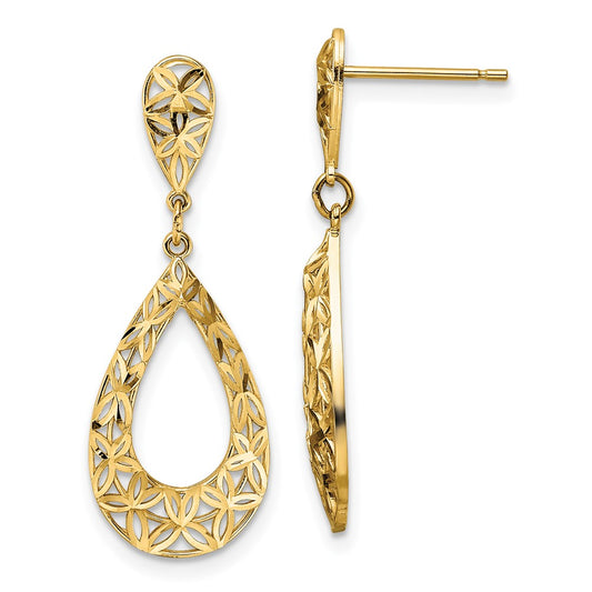 10k D/C Dangle Post Earrings