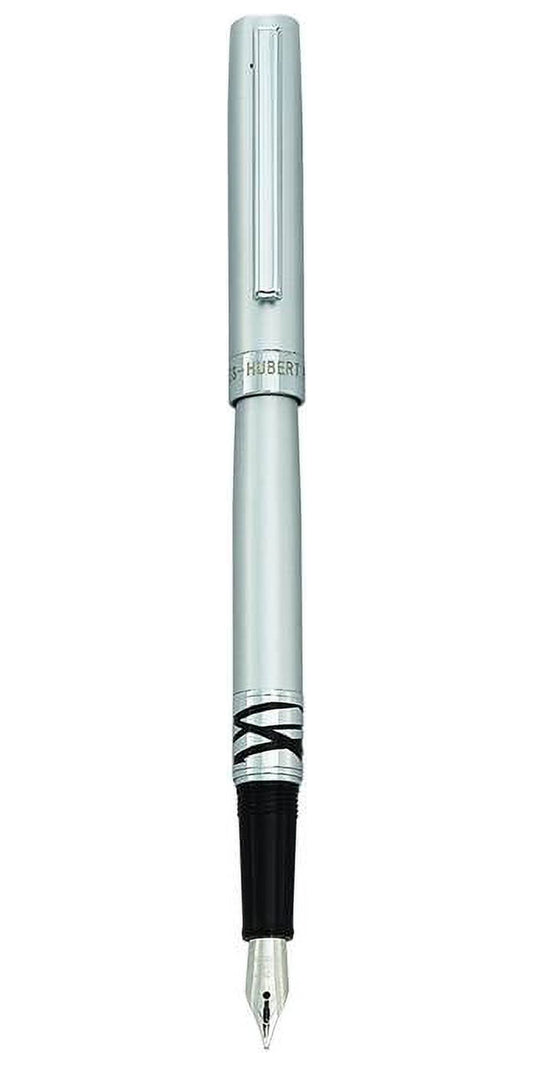 Charles Hubert Silver-tone w/Abstract Design Fountain Pen QGM9181