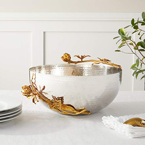 Leeber 70060 11.5 x 5.25 in. Butterfly Centerpiece Serving Bowl, Silver & Gold