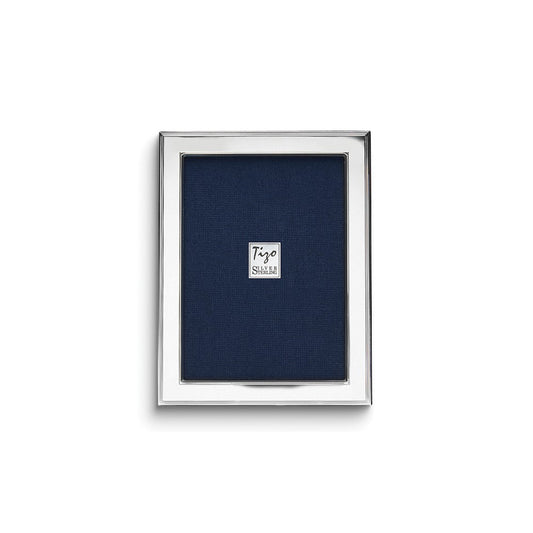 925 Sterling Silver Tarnish Resistant 4x6 Photo Frame with Finished Wood Back