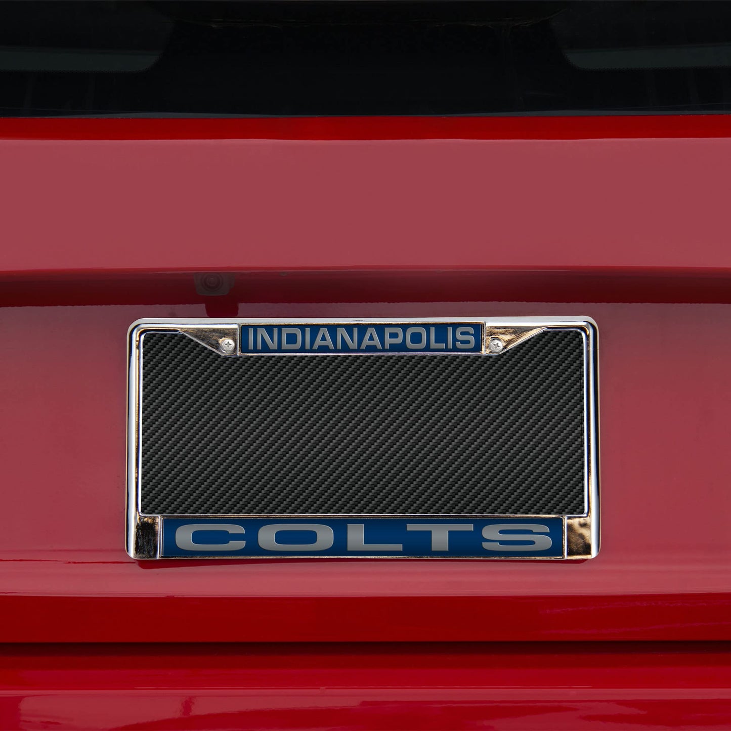 Indianapolis Football Colt's Chrome Metal Laser Cut License Plate Frame