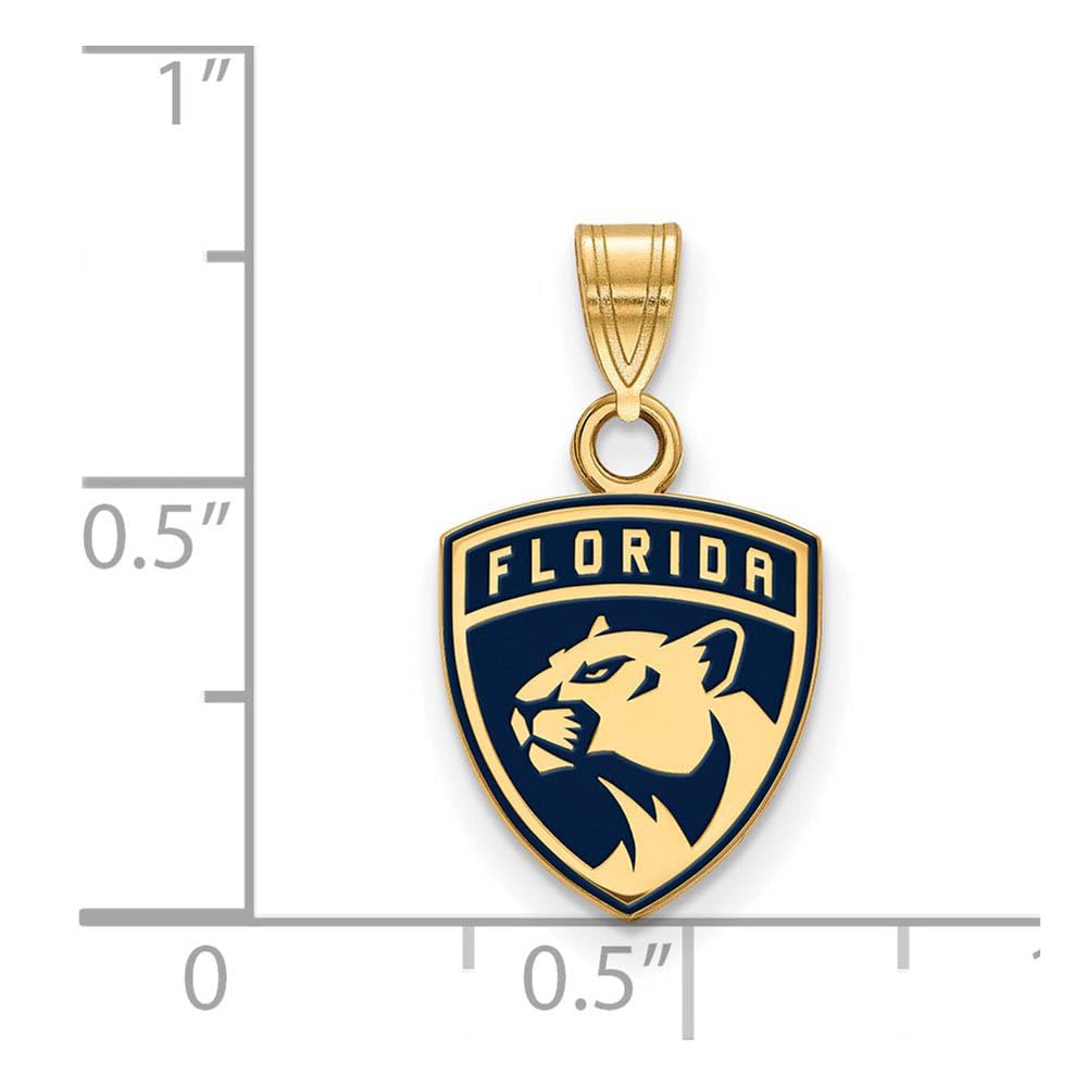 Women's Florida Panthers Gold Plated Small Enamel Pendant