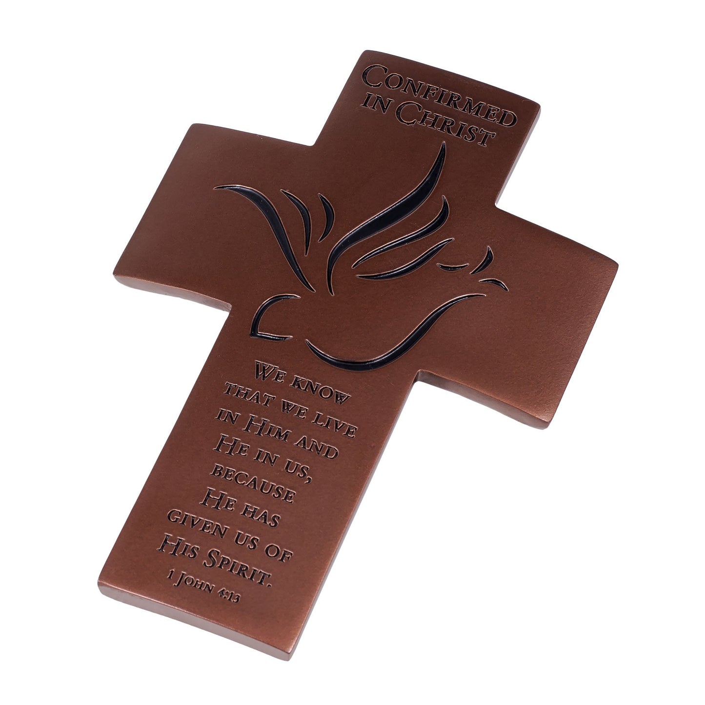 7" Confirmation Wall Cross - Confirmed in Christ 1 John 4:13