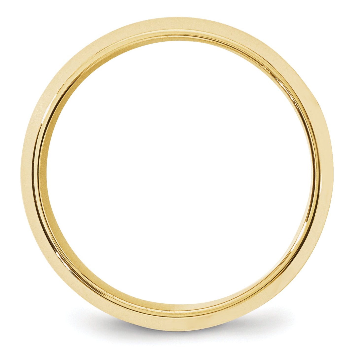 10k Yellow Gold 8mm Beveled Edge Comfort Fit Wedding Band Size 11