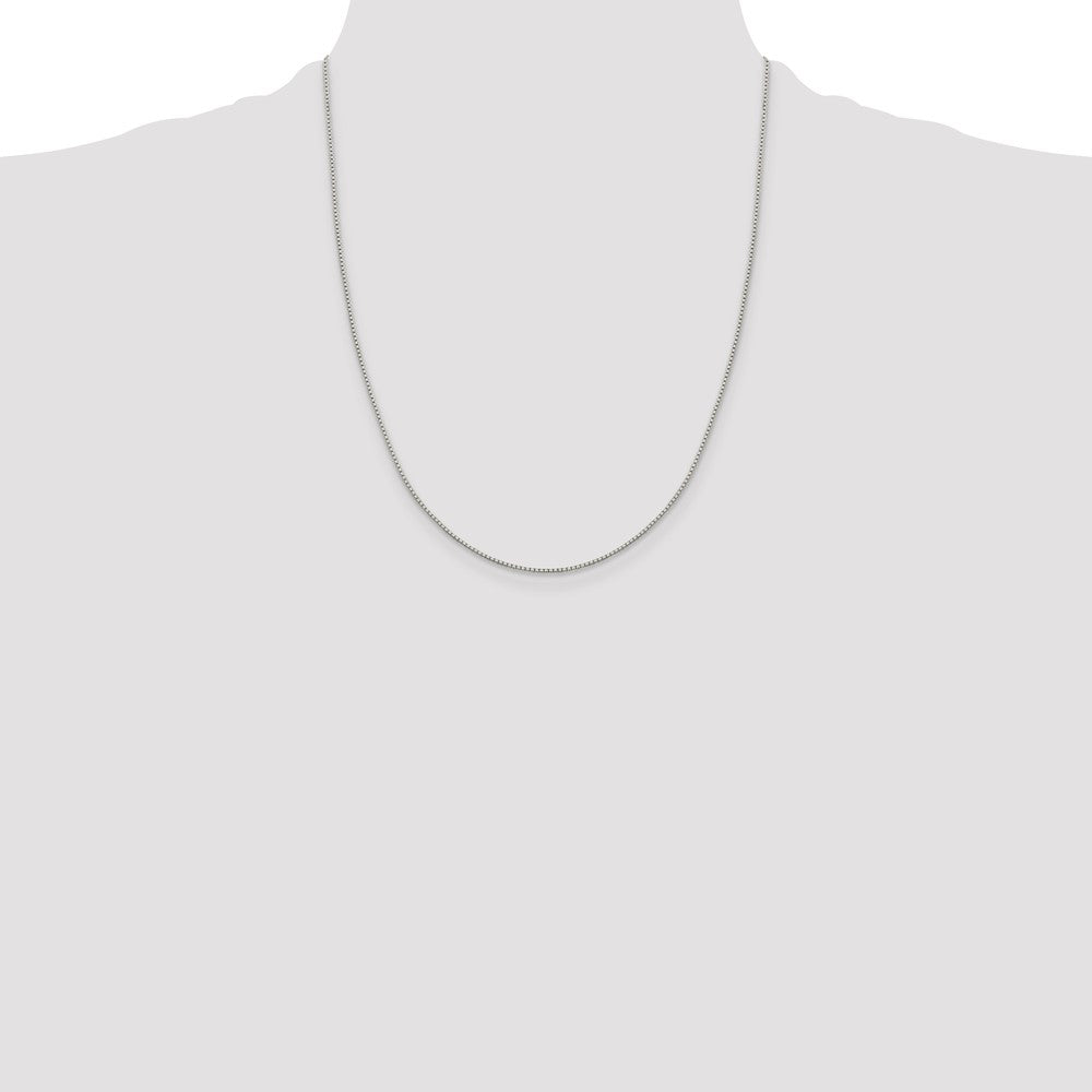 Sterling Silver 1.15mm 8 Sided Diamond-cut Box Chain 22 Inches