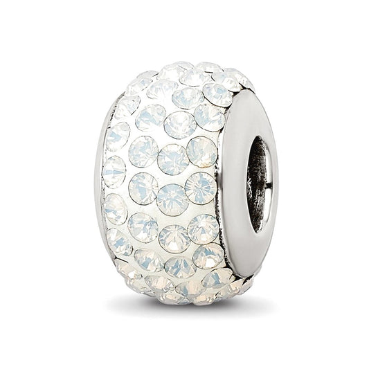 Sterling Silver Reflections Cream Full Preciosa Crystal Bead