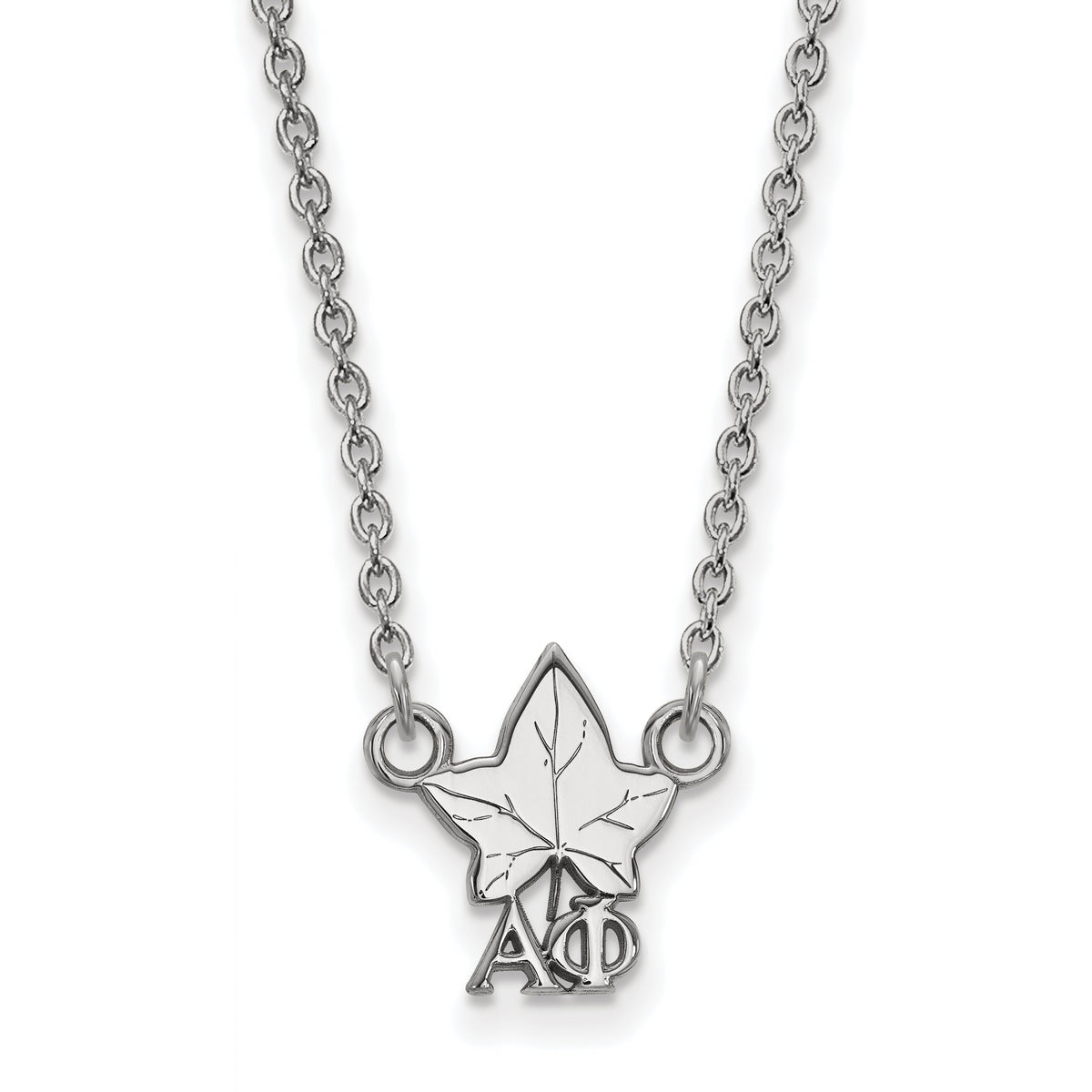 Sterling Silver 18in Official Licensed Greek Sororities Alpha Phi (??) XS Pendant w/ Necklace