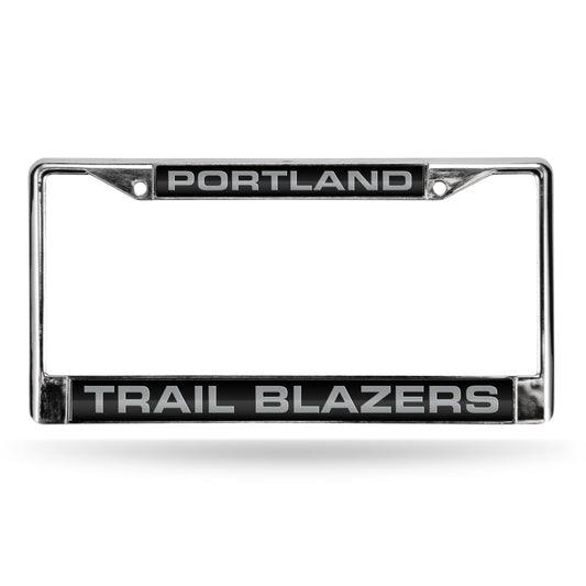 Portland Trail Blazers NBA Chrome Laser Cut License Plate Frame