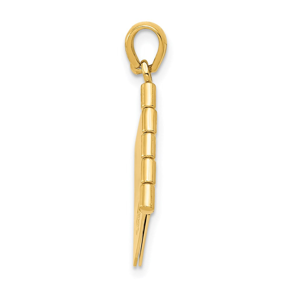14K Two-tone Moveable 3D DEAREST MOM Book Pendant