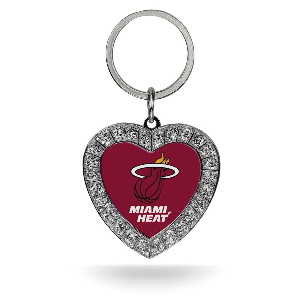 NBA Miami Heat Rhinestone Heart Key Ring QGC7915