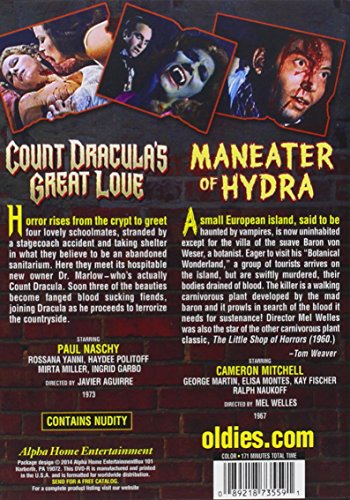 Grindhouse Double Feature: Count Draculas Great Love / Maneater of Hydra (DVD), Alpha Video, Horror
