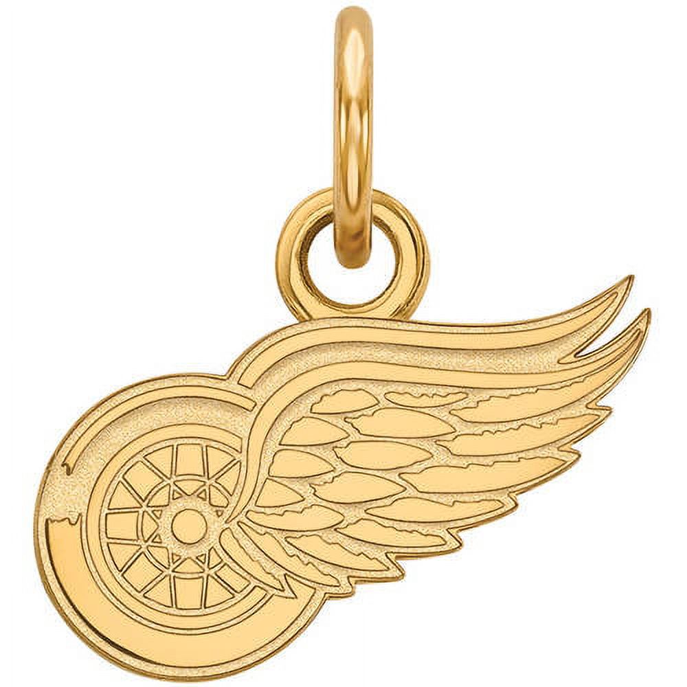 LogoArt 10K Yellow Gold NHL LogoArt Detroit Red Wings XS Pendant