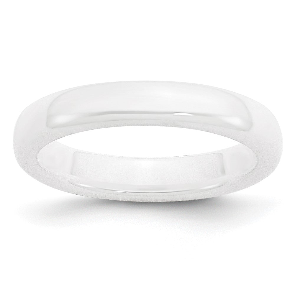 Ceramic White 4mm Polished Band Size - 9
