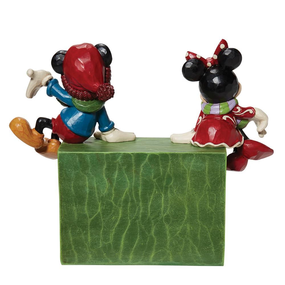 Jim Shore The Christmas Countdown - One Figurine With Two Date Blocks 7.5 Inch, Resin - Calendar Blocks Minnie Mickey 6013057