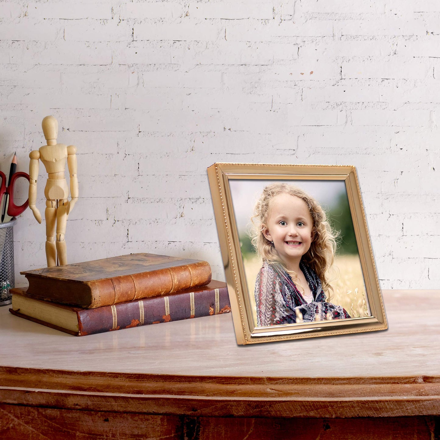 Lawrence Frames 5.16" x 5.16" Metal Picture Frame, Gold