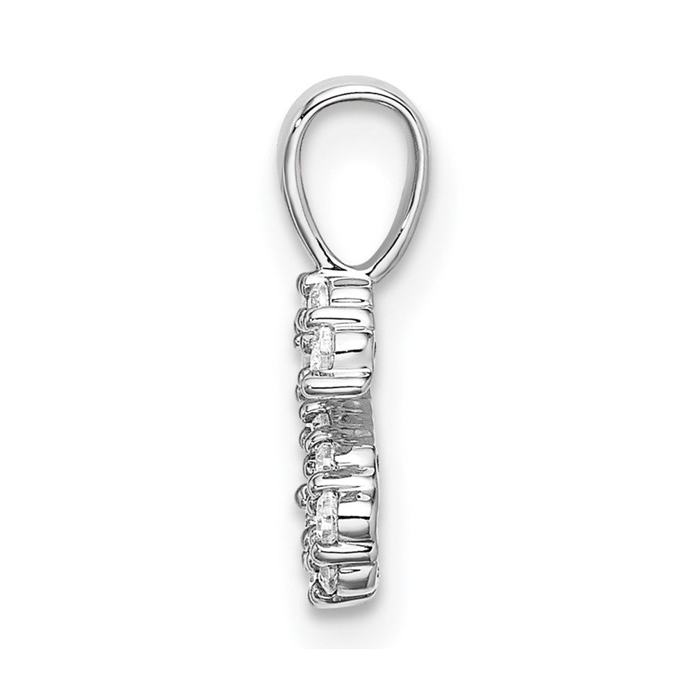 14k White Gold 1/8 carat Lab Grown Diamond VS/SI+ G+ Letter S Initial Pendant