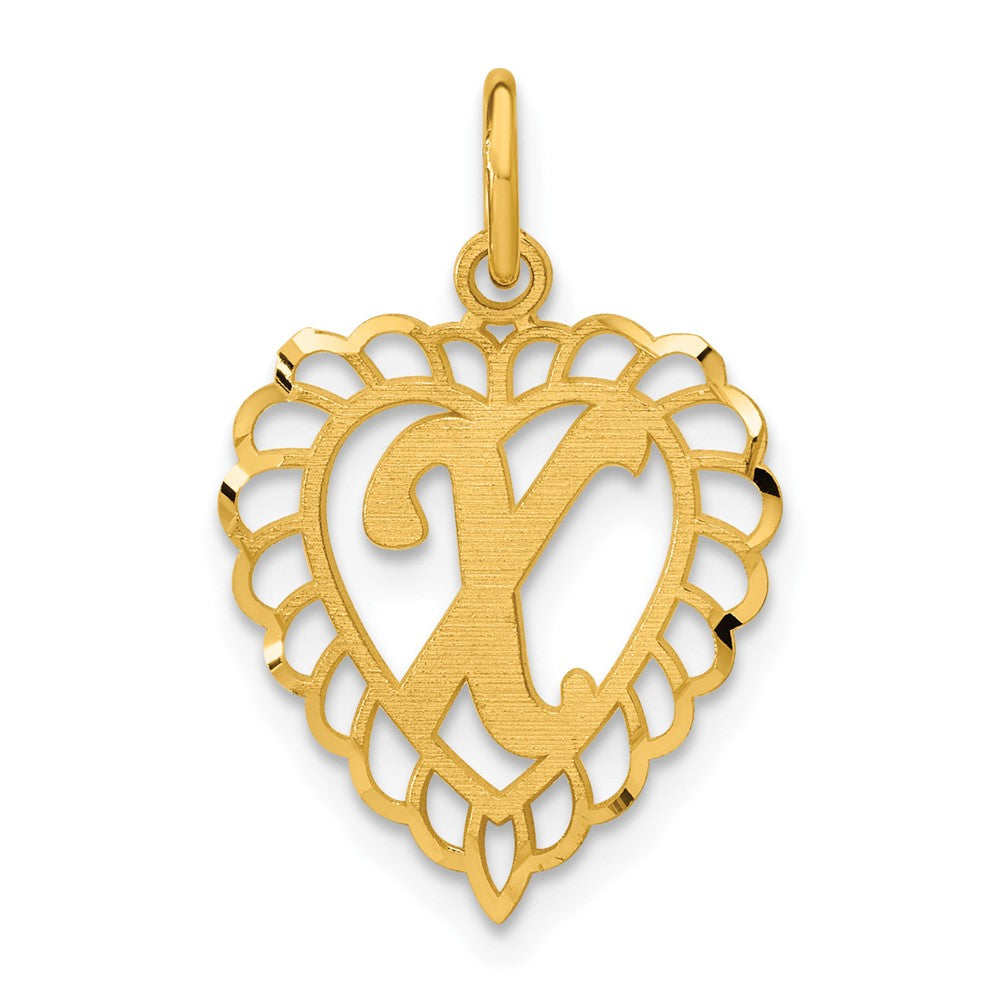 10k Gold Initial X Charm