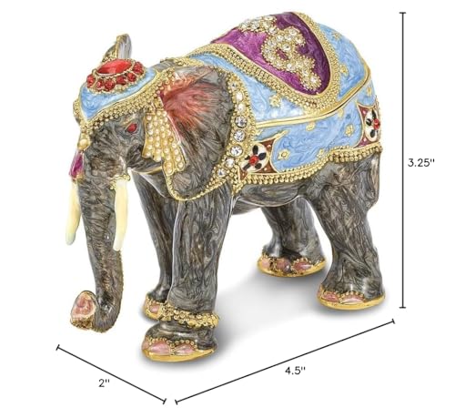 Pewter Kathmandu Elephant Trinket Box