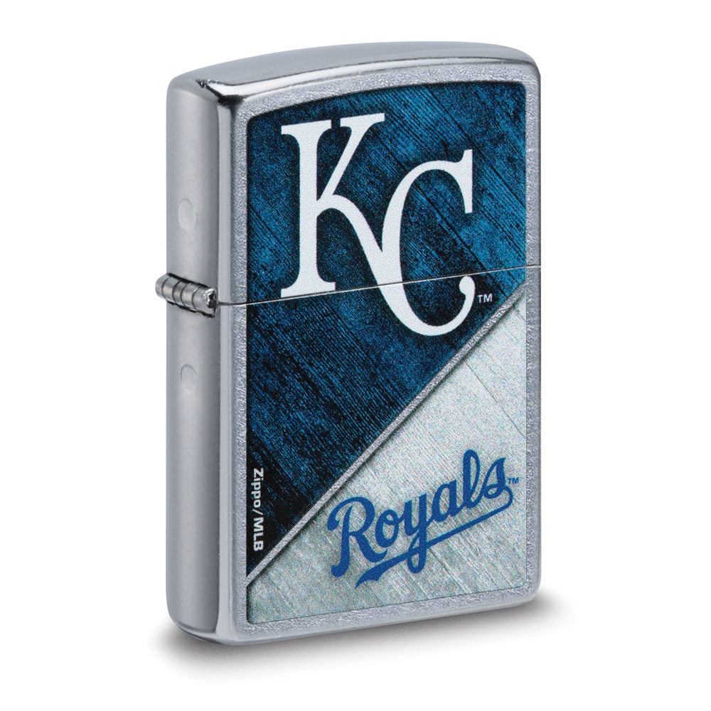Zippo Street Chrome Kansas City Royals Color Image MLB Lighter