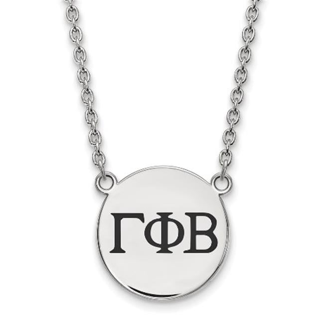 Sterling Silver 18in Official Licensed Greek Sororities Gamma Phi Beta (???) Small Enamel Pendant w/Necklace