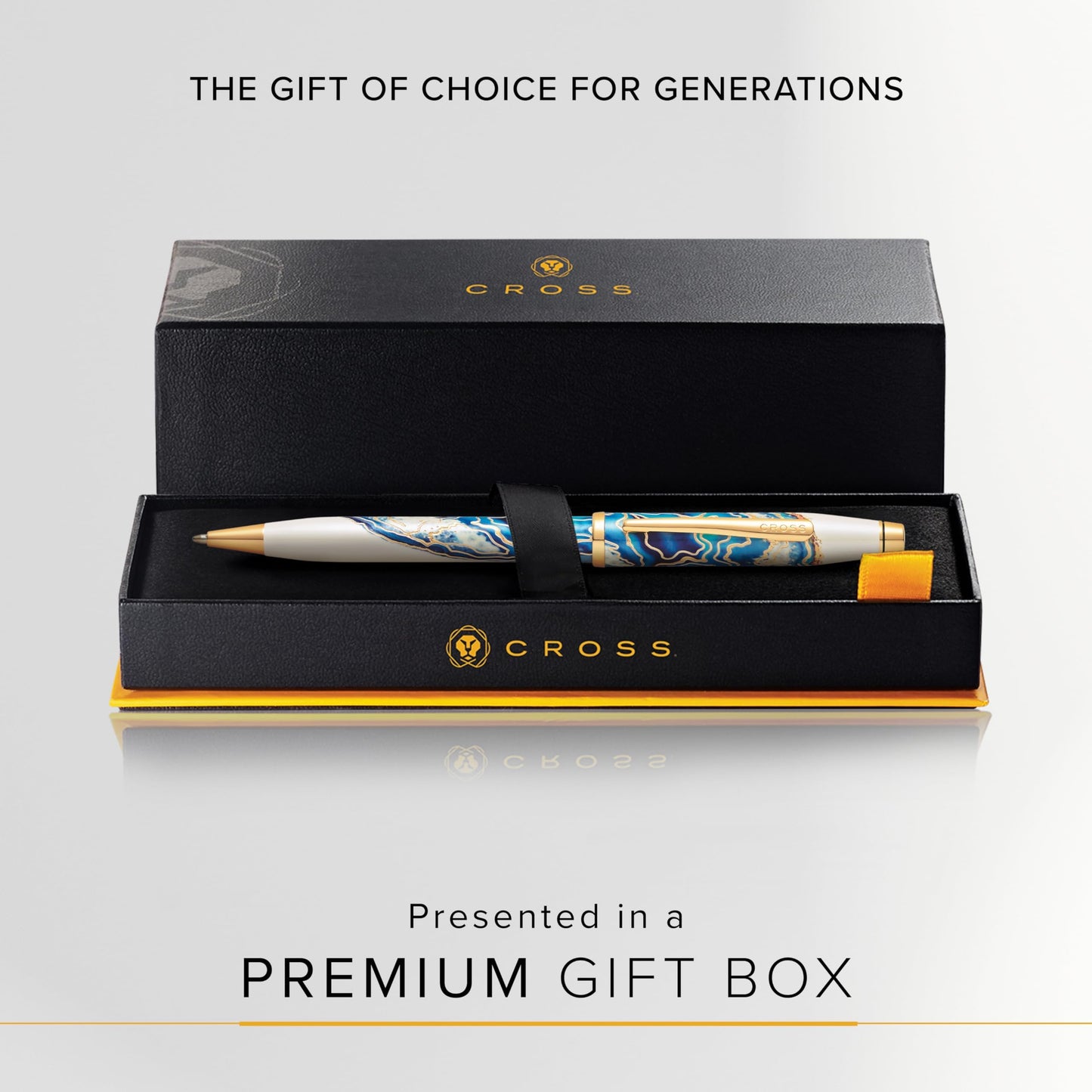 Cross Wanderlust Refillable Ballpoint Pen, Medium Ballpoint, 23 Carat Gold-Plated Appoinments, Includes Premium Gift Box - Malta
