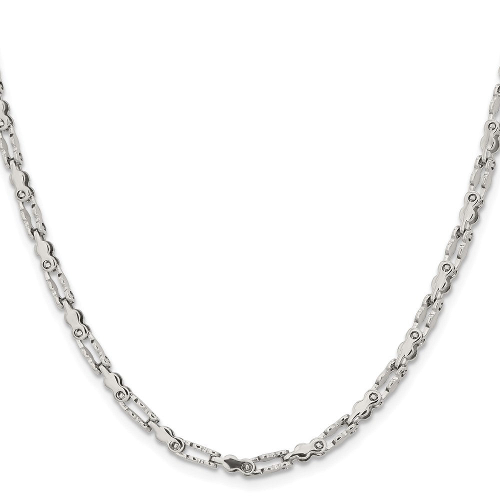 Stainless Steel Polished Fancy Link 18in Chain