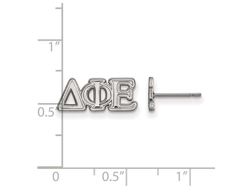 Sterling Silver Official Licensed Greek Sororities Delta Phi Epsilon (???) XS Post Earrings