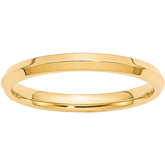 Primal Gold 14 Karat Yellow Gold 2.5mm Knife Edge Comfort Fit Band