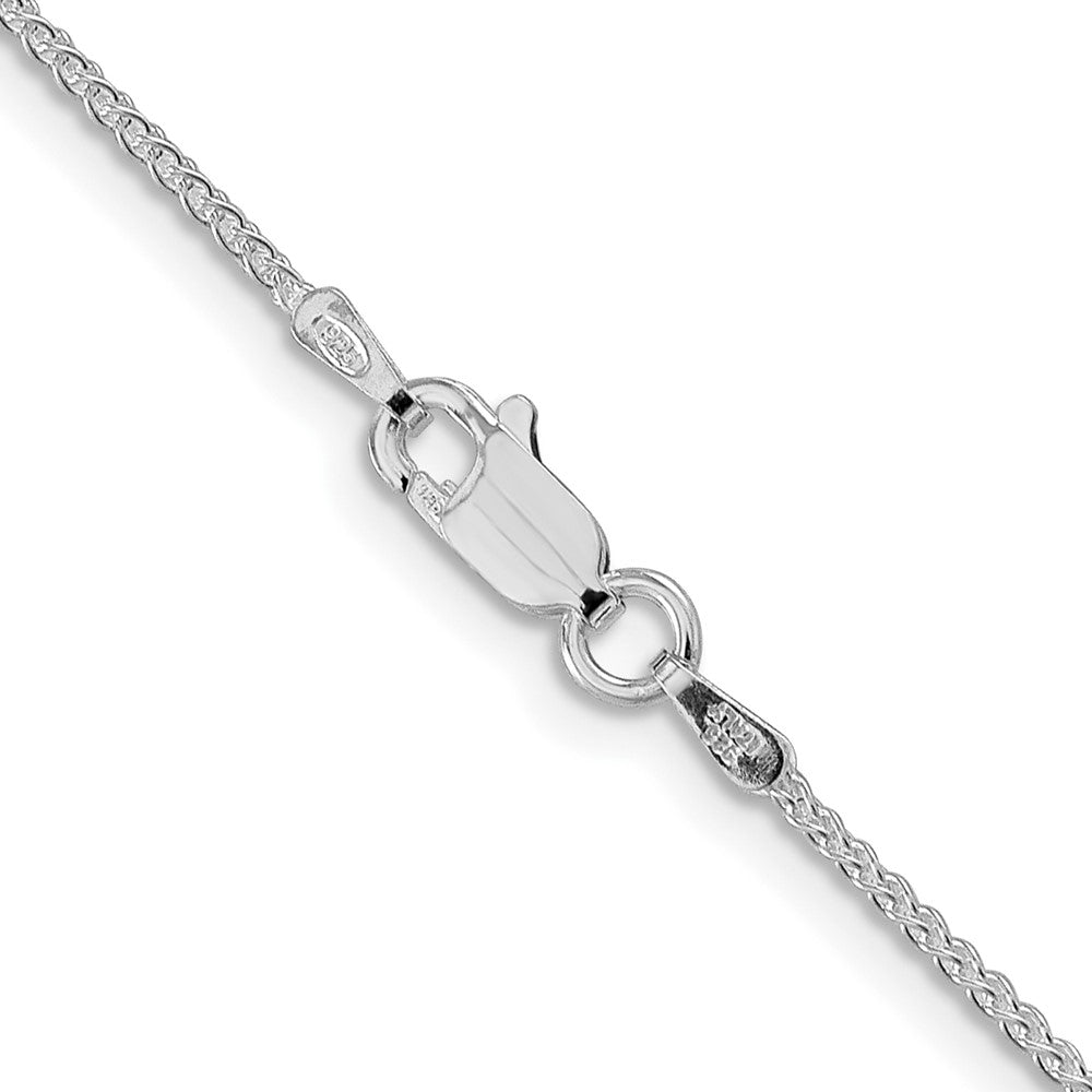 Sterling Silver Rhodium-plated 1.25mm Round Spiga Chain 16 Inches