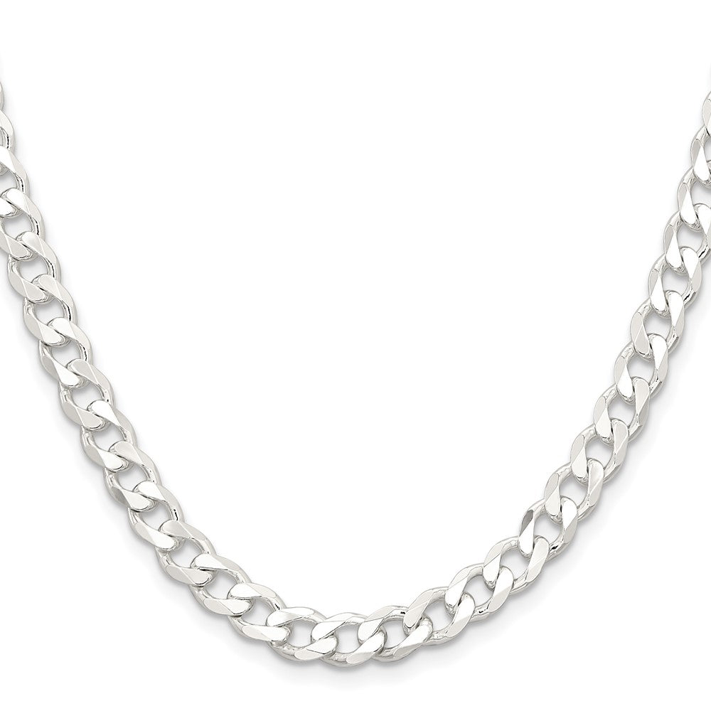 Sterling Silver 6.5mm Curb Chain 20 Inches