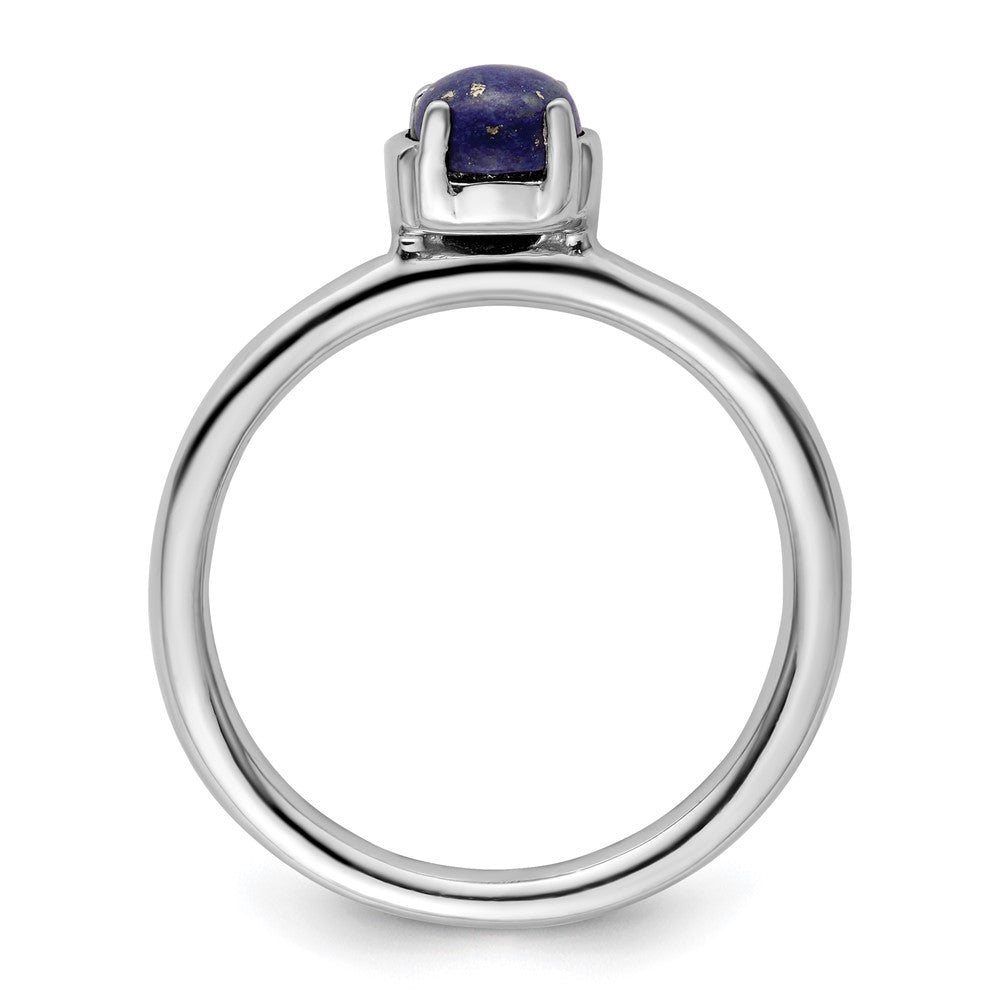 Sterling Silver Stackable Expressions Polished Blue Lapis Ring Size -7