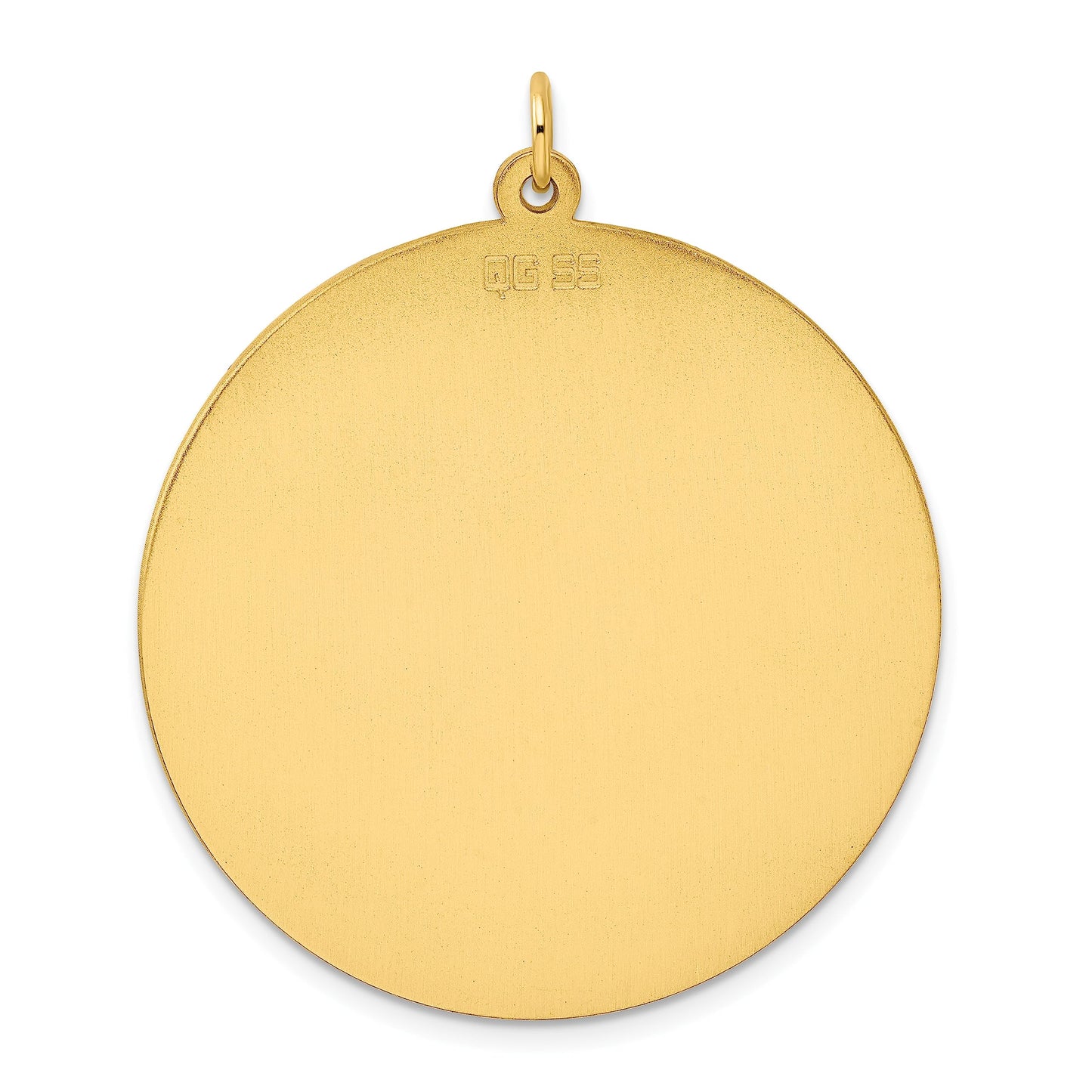 Sterling Silver GP Engraveable Round Polished Disc Charm