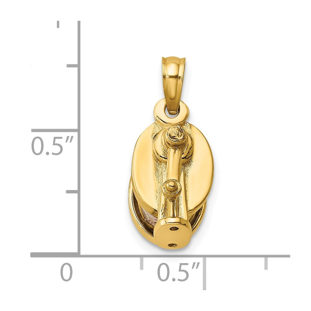14K 3-D Moveable Pencil Sharpener Charm