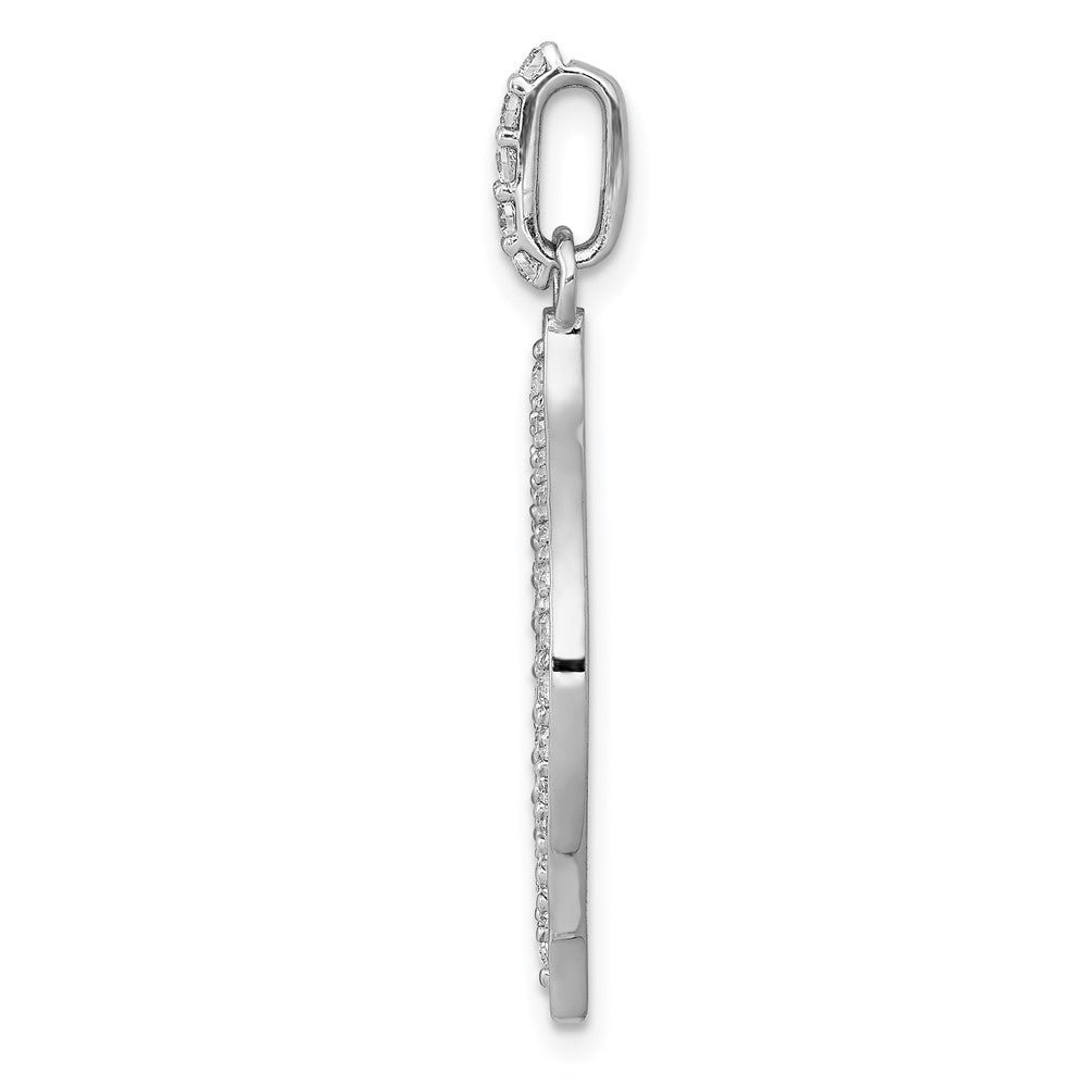 14k White Gold 1/2 carat Lab Grown Diamond VS/SI+ G+ Fancy Open Pendant