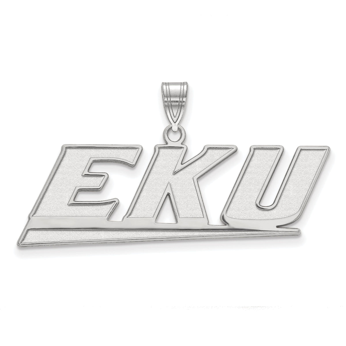Sterling Silver Official Licensed Collegiate Eastern Kentucky University (EKU) Large Pendant