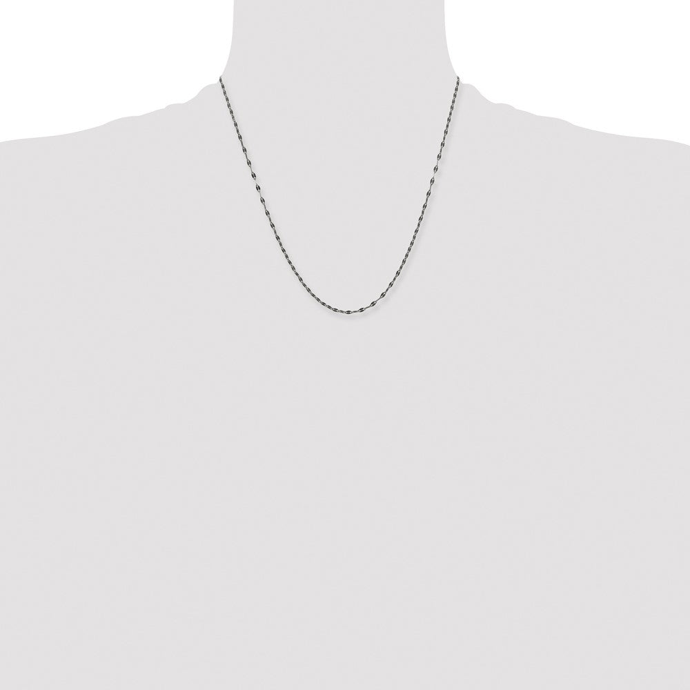 Stainless Steel Oxidized 2.5mm 20in Fancy Chain