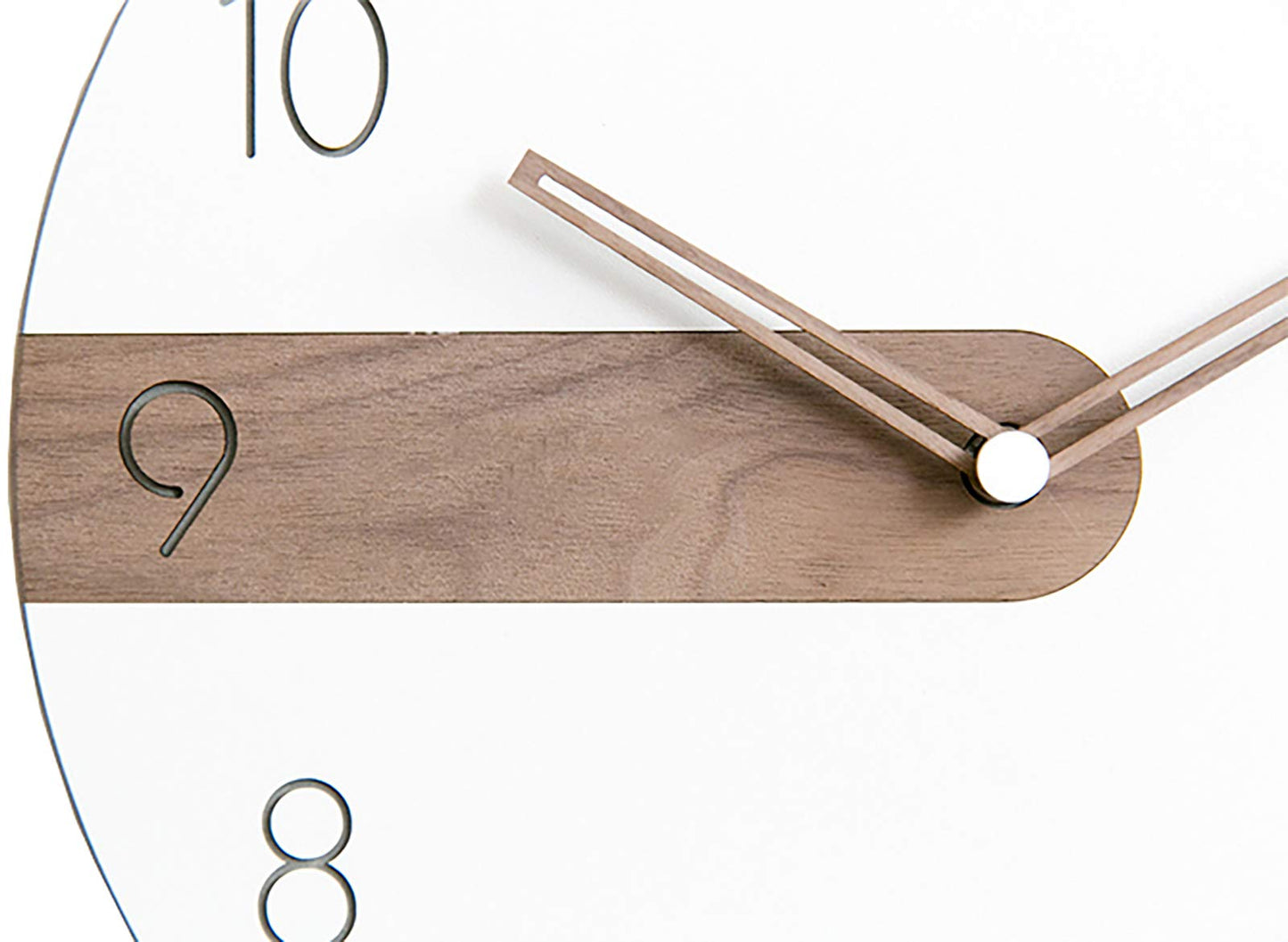Stephanie Imports 11.4" Quartz Modern Minimalist Silent Wall Clock with Exposed Wood Design