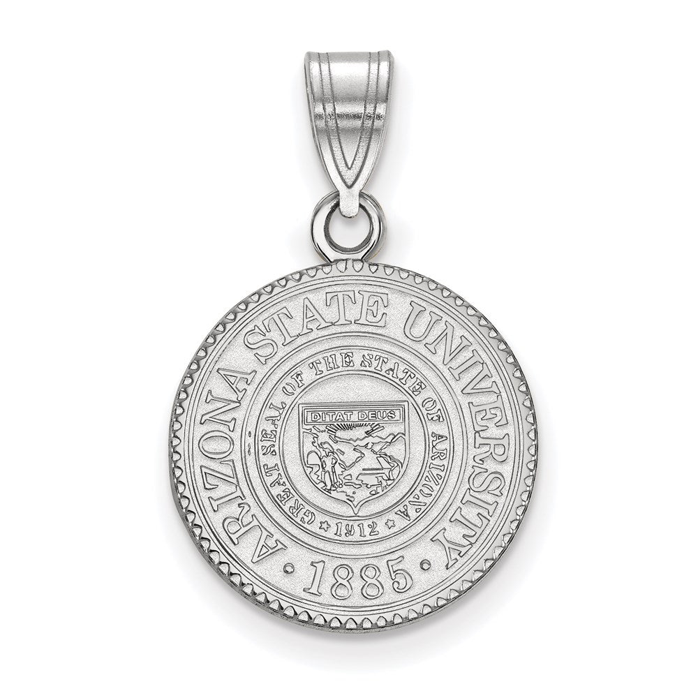 10k White Gold Arizona State University Medium Crest Pendant