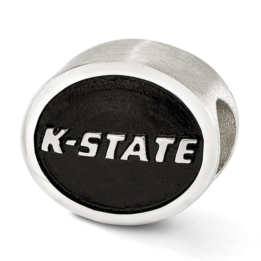 Sterling Silver Antiqued Kansas State University Collegiate Bead