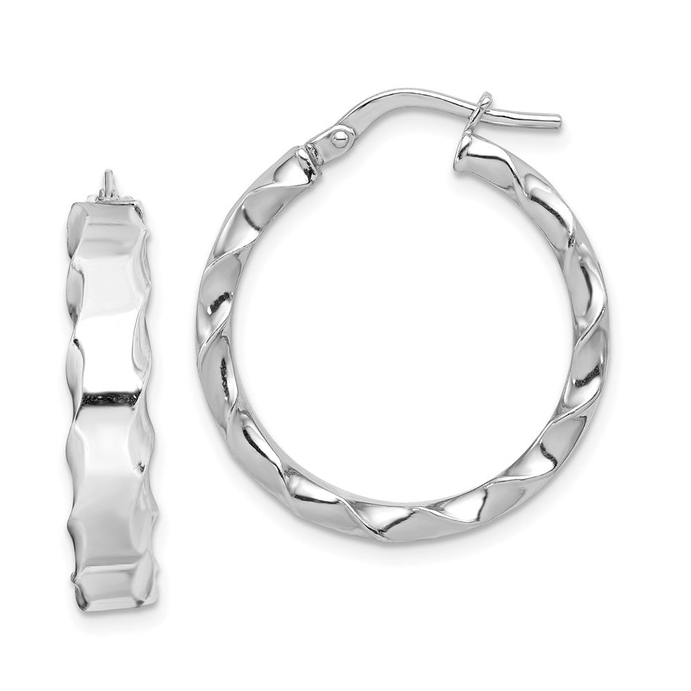 Sterling Silver Rhodium & Diam. Teardrop Post Dangle Earrings