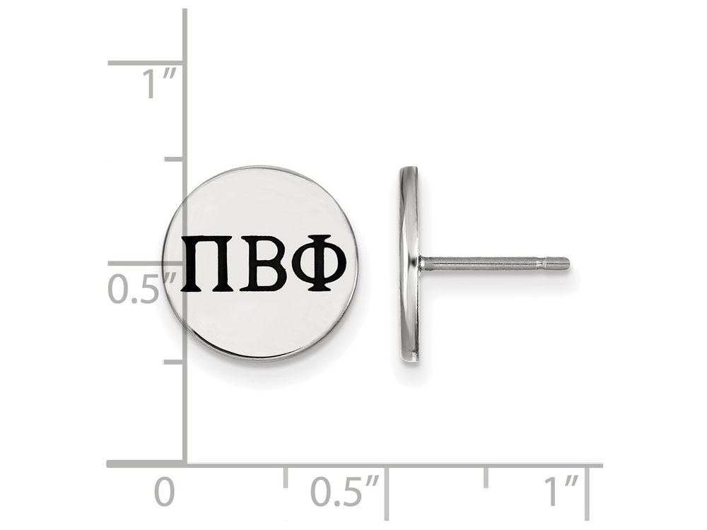 Sterling Silver Official Licensed Greek Sororities Pi Beta Phi (???) Enameled Post Earrings