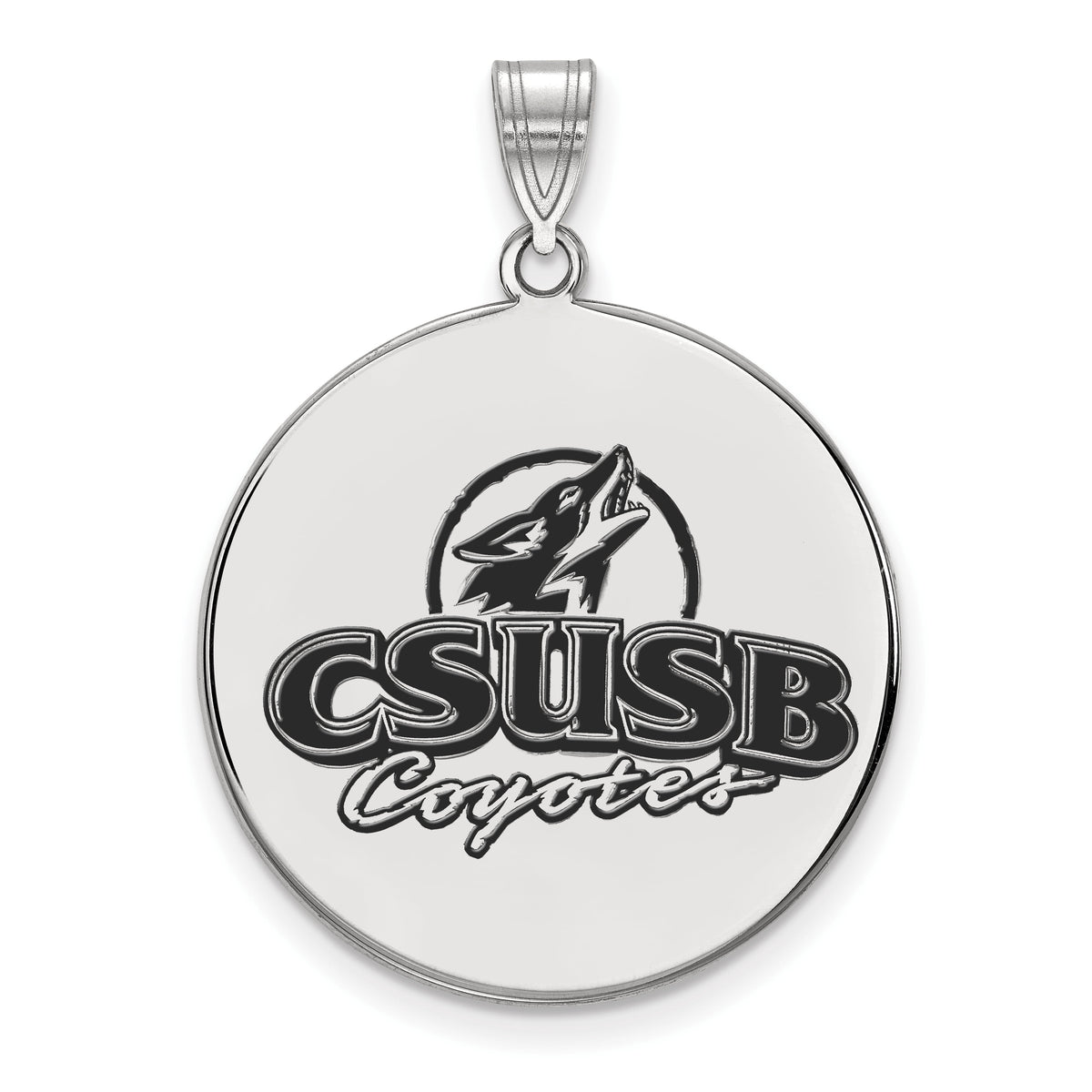 Sterling Silver California State San Bernardino Enameled Pendant