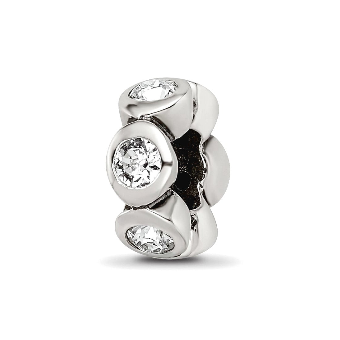 Sterling Silver Reflections April Preciosa Crystal Birthstone Bead