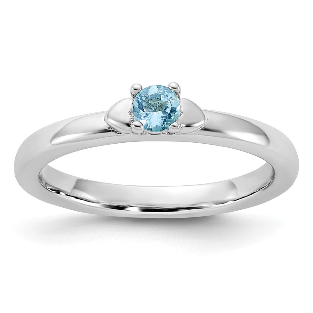 Sterling Silver Stackable Expressions Blue Topaz Ring