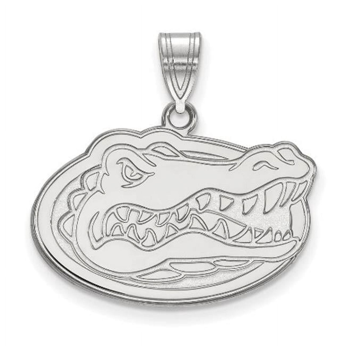 Sterling Silver Rhodium-plated LogoArt University of Florida Gator Medium Pendant QSS003UFL