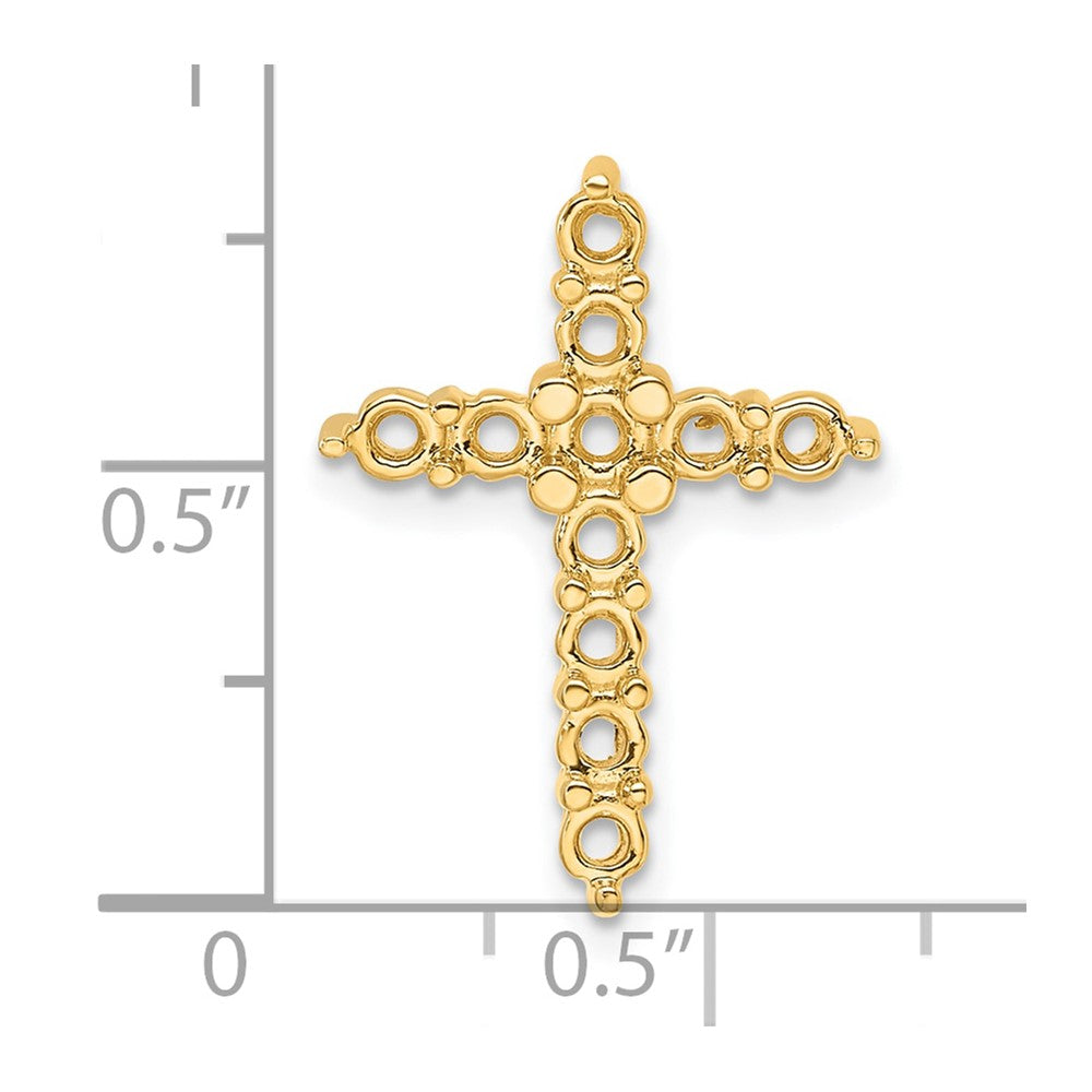 14k Diamond Cross Chain Slide Mounting