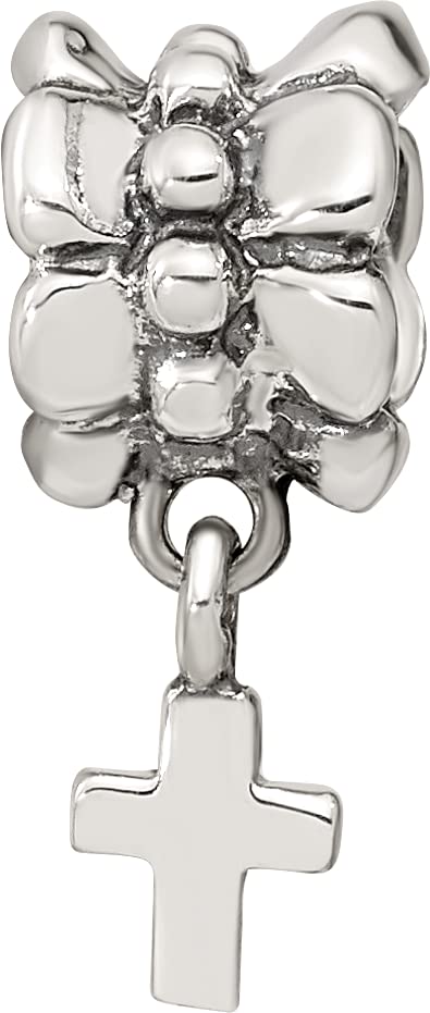 Sterling Silver Reflections Cross Dangle Bead