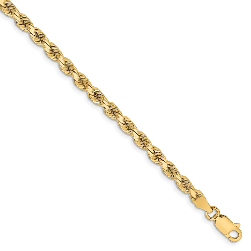 10K 3.75mm Diamond-Cut Rope Chain 8  inches